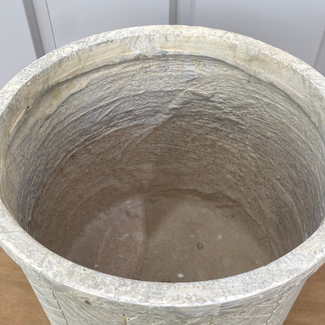 ファイバークレイ製 植木鉢 プランター シリンダー M ホワイト