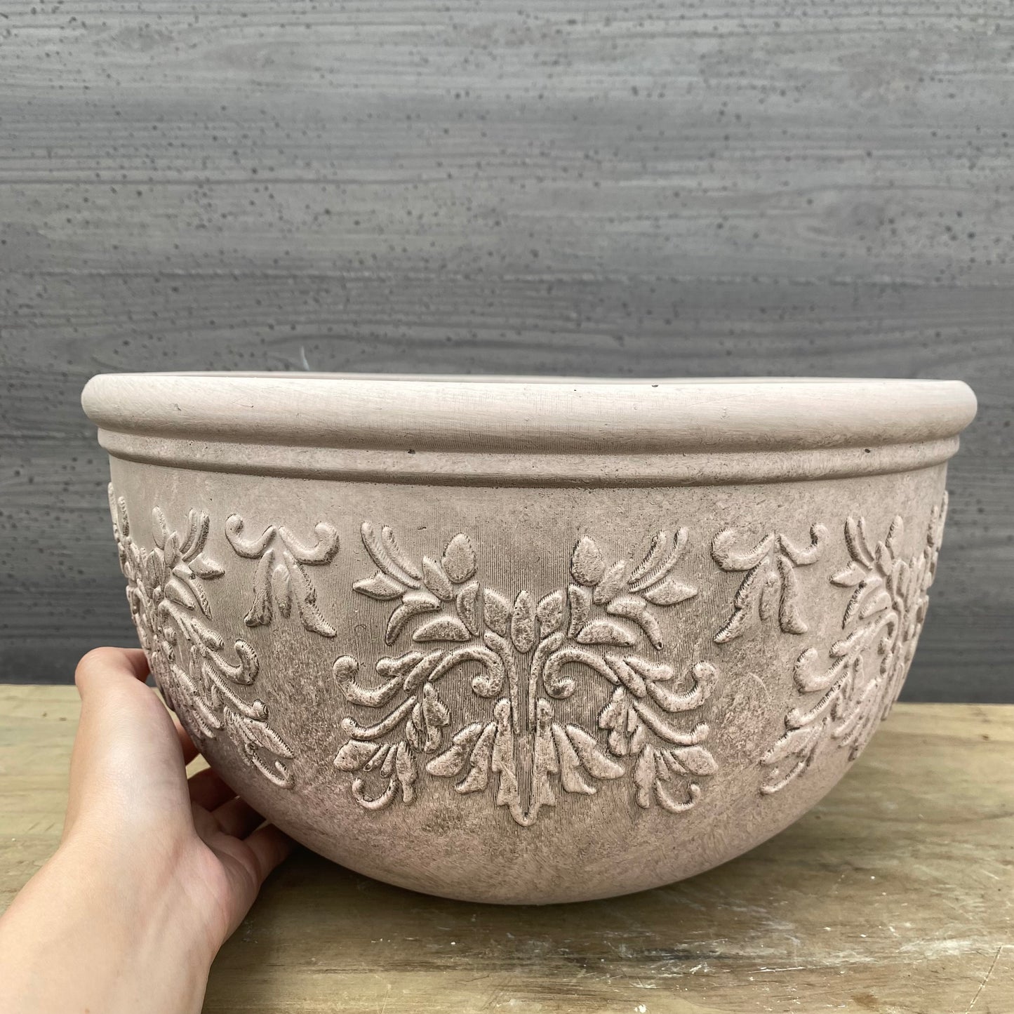 植木鉢 ダマスク ボール ピンク M