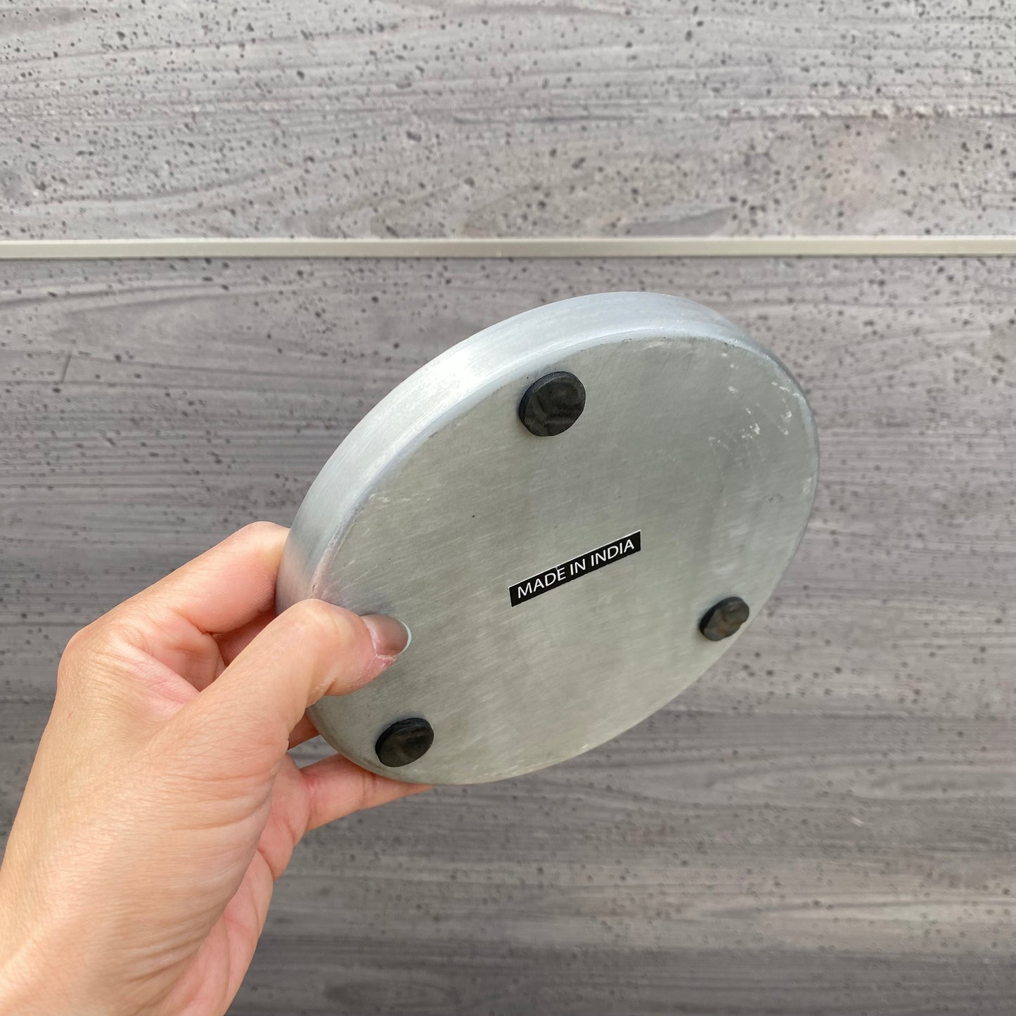 陶器鉢 SMOKED BOWL190/シルバー 受け皿付き