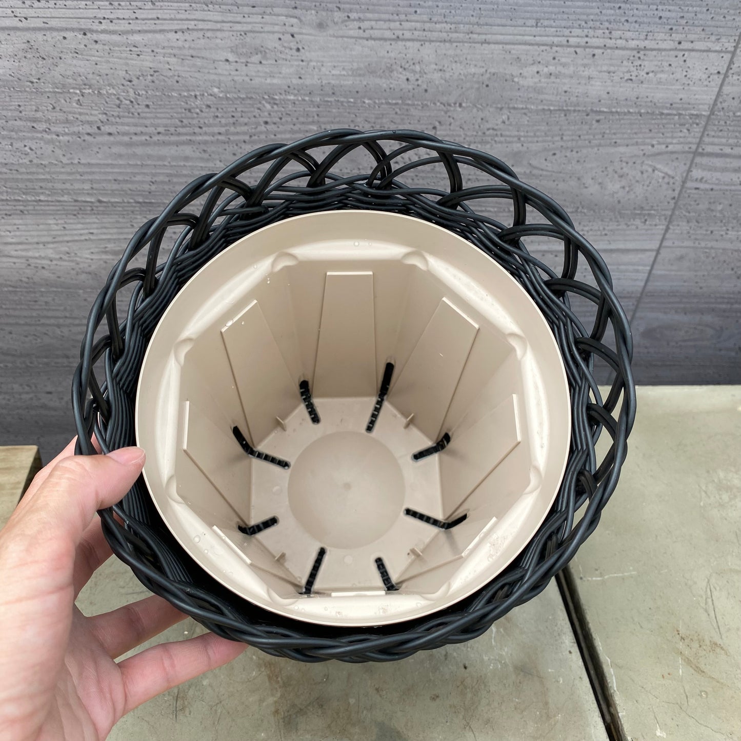 MIKUNIバスケット ブラック Mサイズ ★6号スリット鉢適用 1ポットサービス