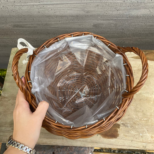 No.08024 手つきバスケット ブラウン