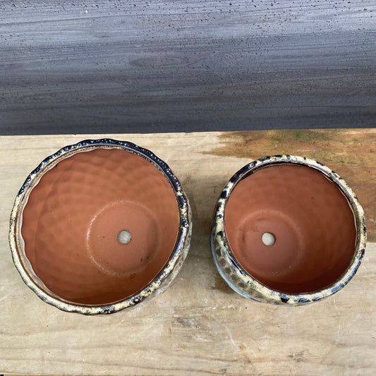 No.08005 陶器鉢 大小2個セット