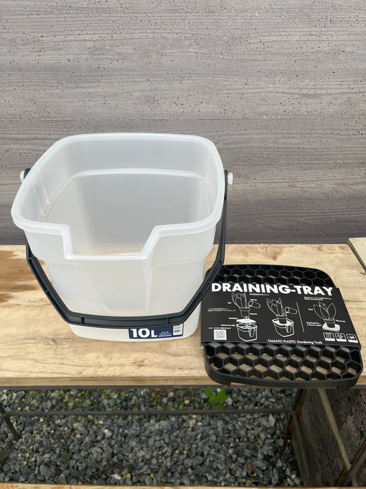 BUCKETエンジョイ10L クリア/ドレイニングトレイ セット