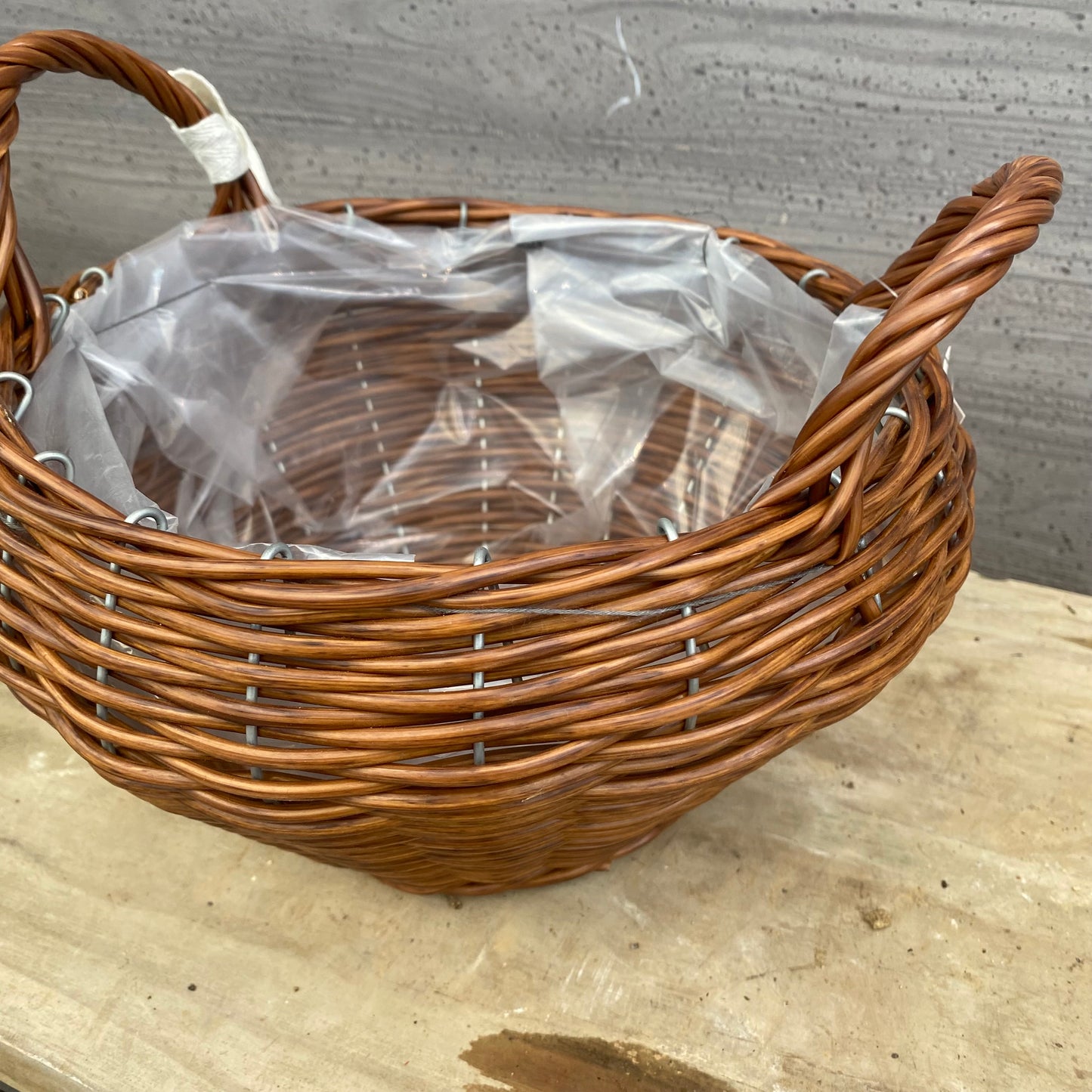 No.08024 手つきバスケット ブラウン