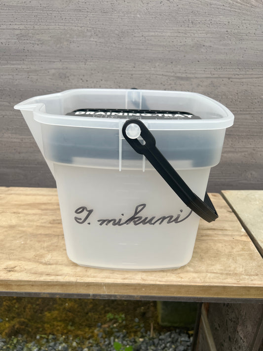 社長直筆サイン入り★BUCKETエンジョイ10L クリア/ドレイニングトレイ セット