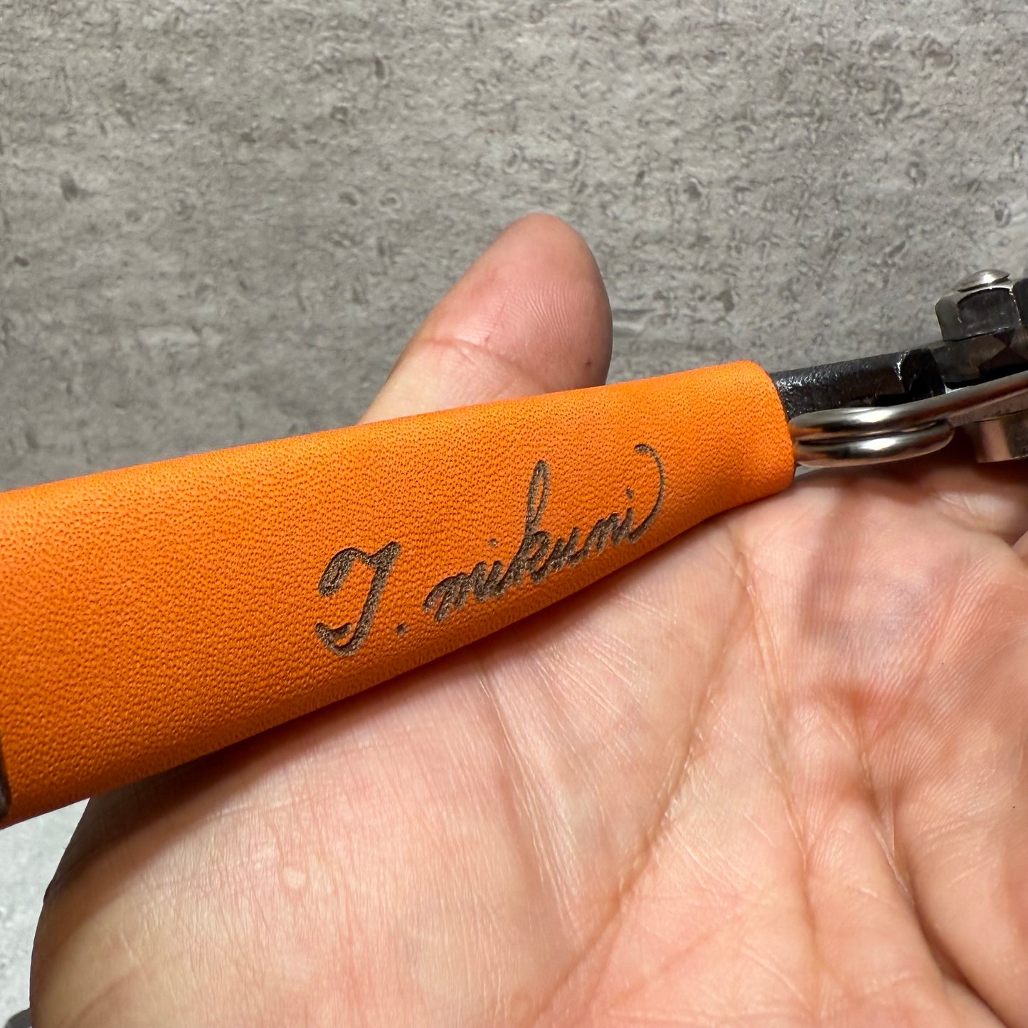 社長オリジナル芽切り鋏(兵庫県革職人コラボ品)★オレンジ色