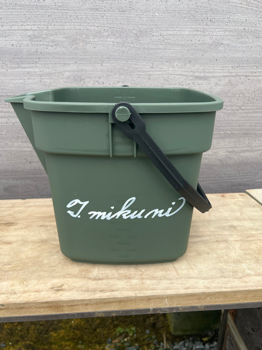 社長直筆サイン入り★BUCKETエンジョイ10L グリーン/ドレイニングトレイ セット