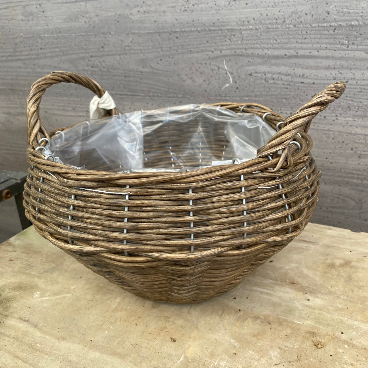 No.08023 手つきバスケット ナチュラル