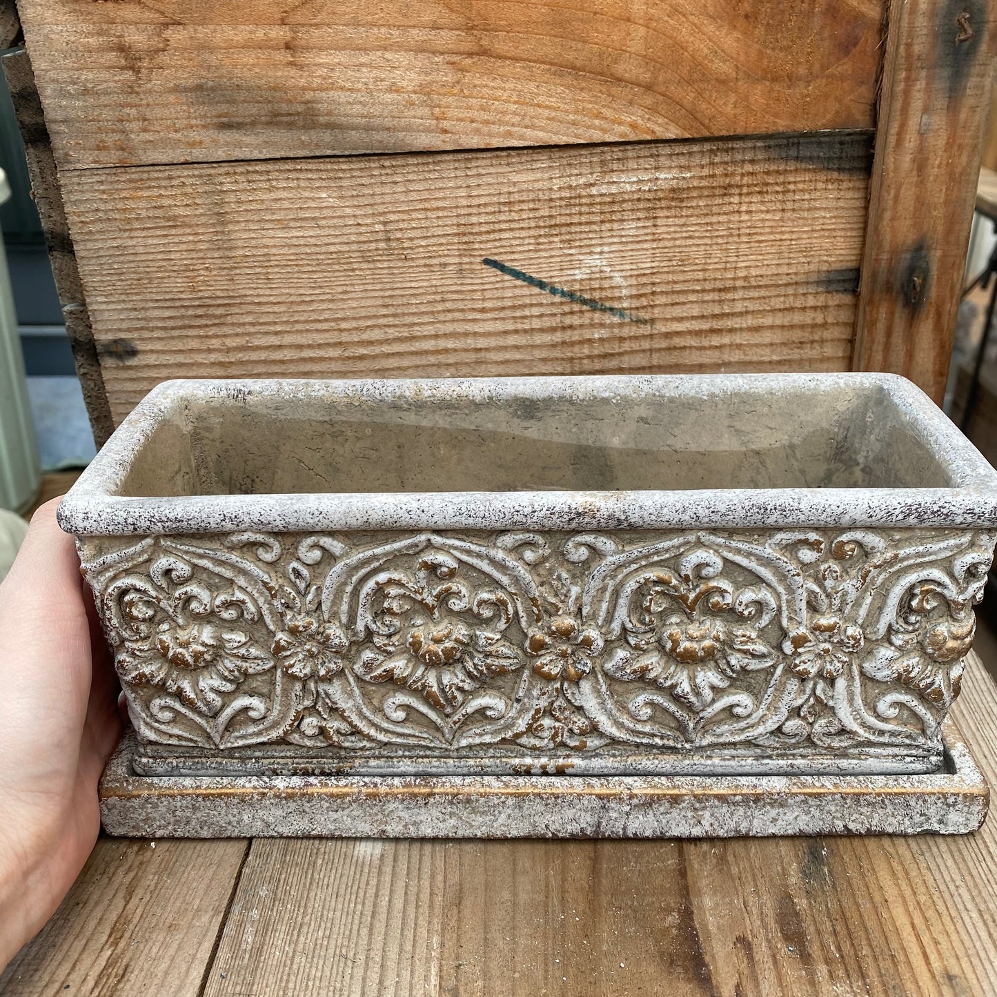 陶器鉢 フレ ワイド グレー