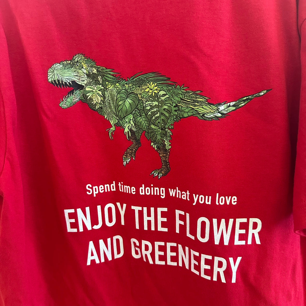 オリジナルTシャツ 恐竜 赤 XLサイズ