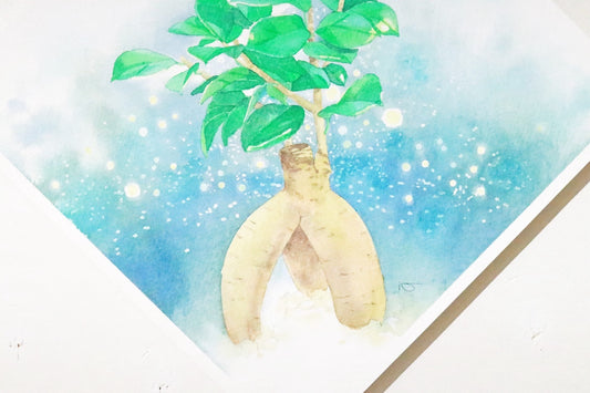 原画★ガジュマル 20×20cm