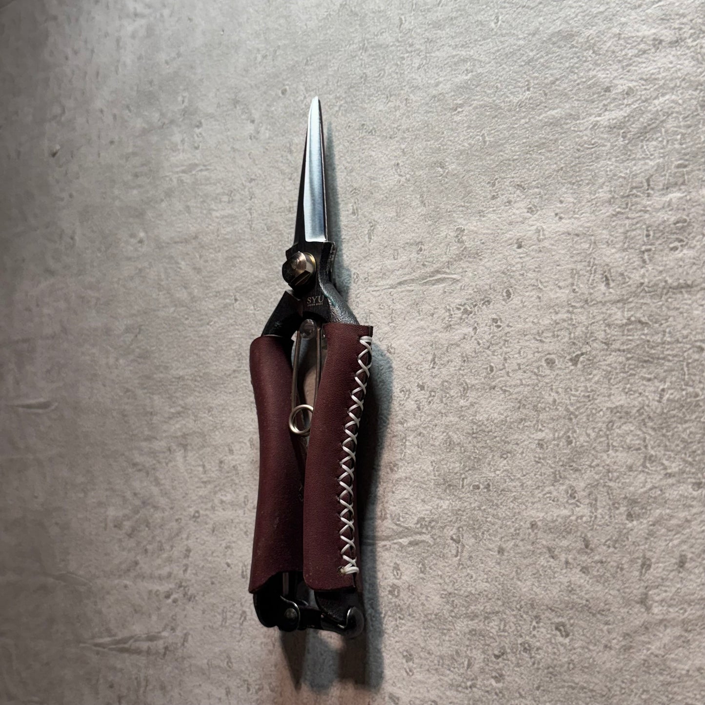 社長オリジナル芽切り鋏（兵庫県革職人コラボ品）★ブラウン色