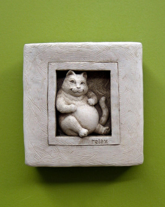 ガーデンオーナメント　Purrfectly Relaxed