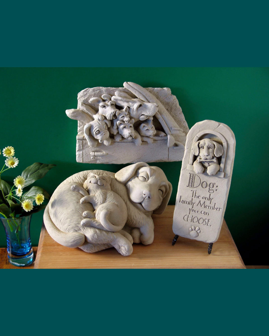 ガーデンオーナメント　Family Dog