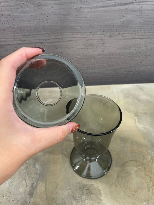 球根用花瓶　縦長細めグレー