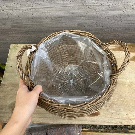 No.08023　手つきバスケット　ナチュラル