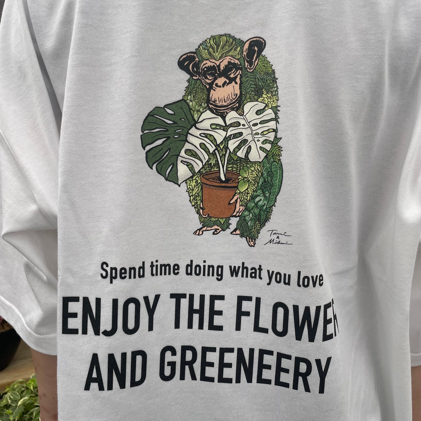 オリジナルTシャツ　猿　白　Lサイズ