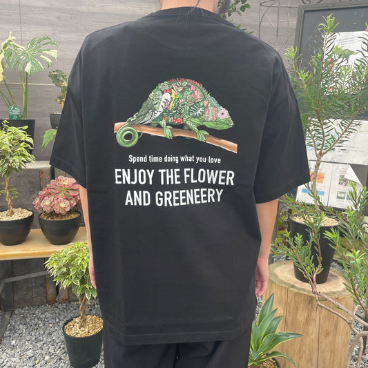 オリジナルTシャツ　カメレオン　黒　Mサイズ