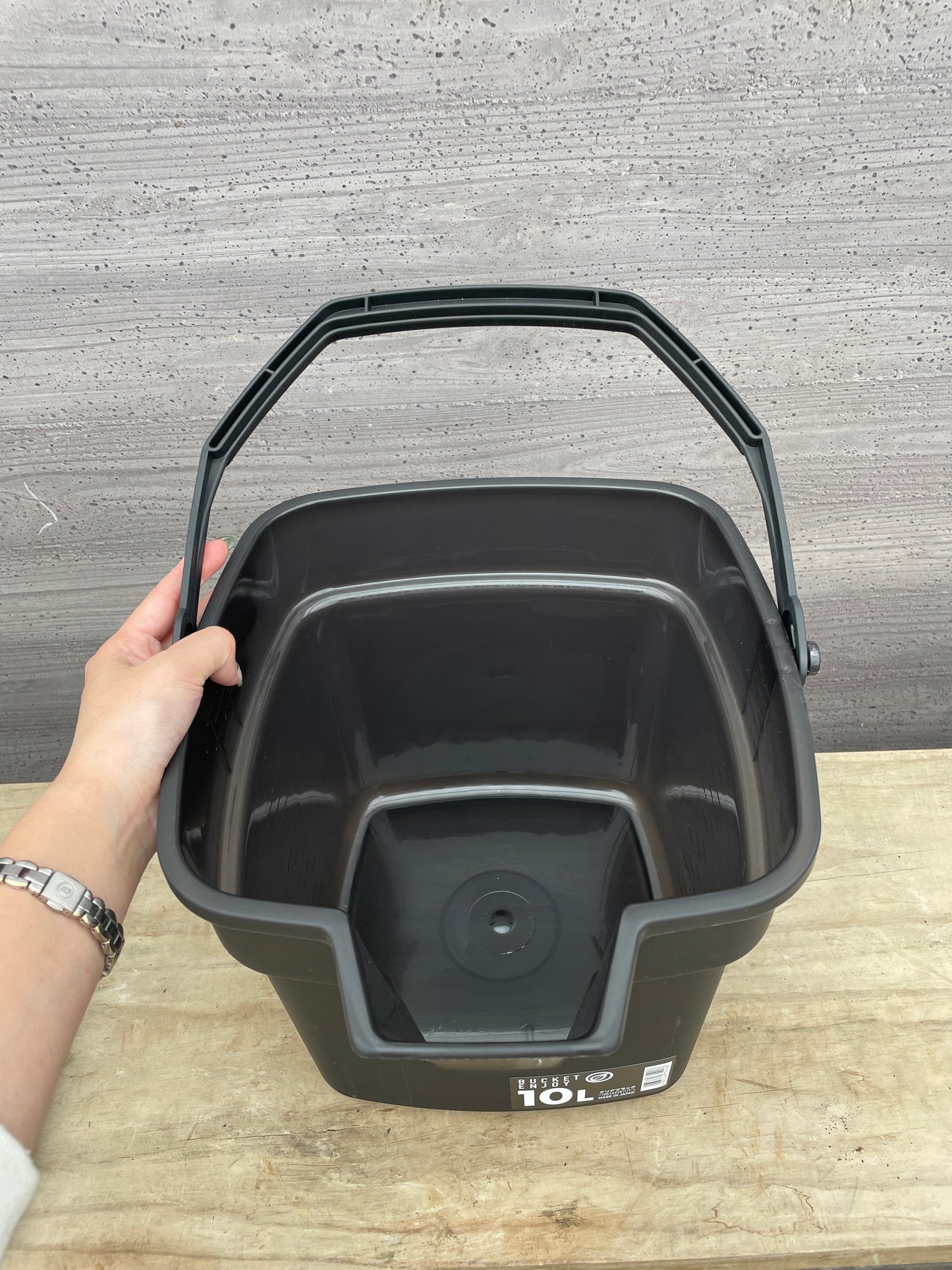 BUCKETエンジョイ10L　ブラック/ドレイニングトレイ　セット