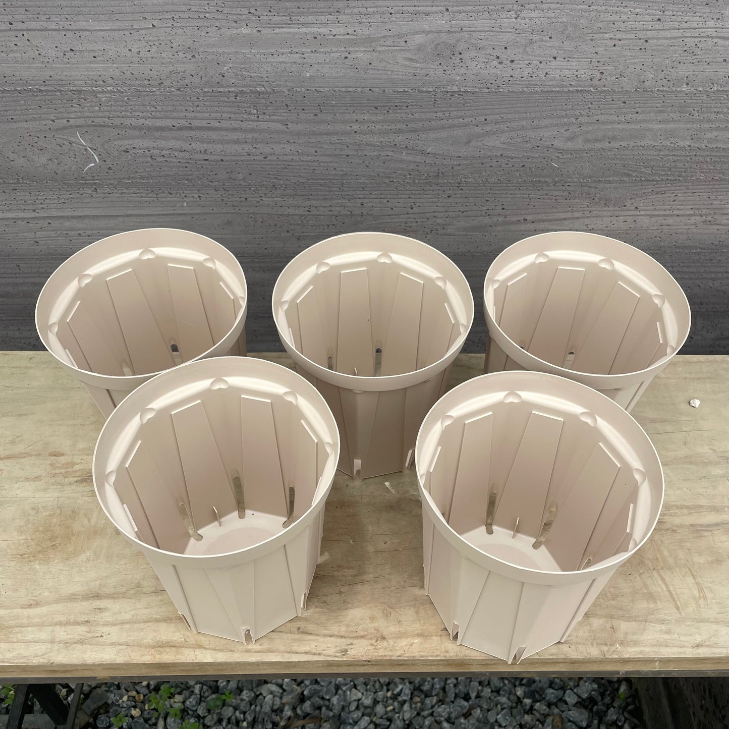 スリット鉢/オリジナル色  5号サイズ(直径15㎝）　ロングタイプ　5個セット