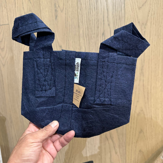 root pouch 　Mサイズ（Black/navy blue）取っ手付き2色各１ヶ（2ヶセット)