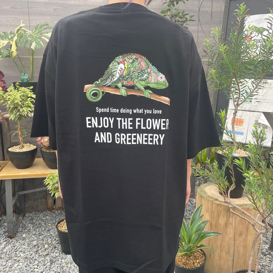 オリジナルTシャツ　カメレオン　黒　XLサイズ