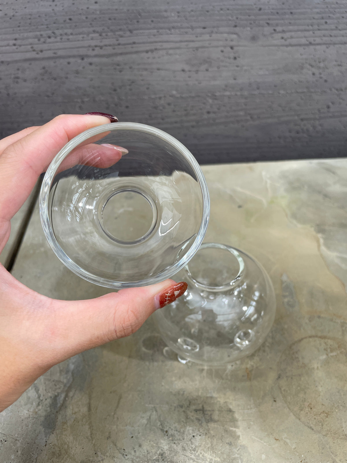 球根用花瓶　丸型クリア　小