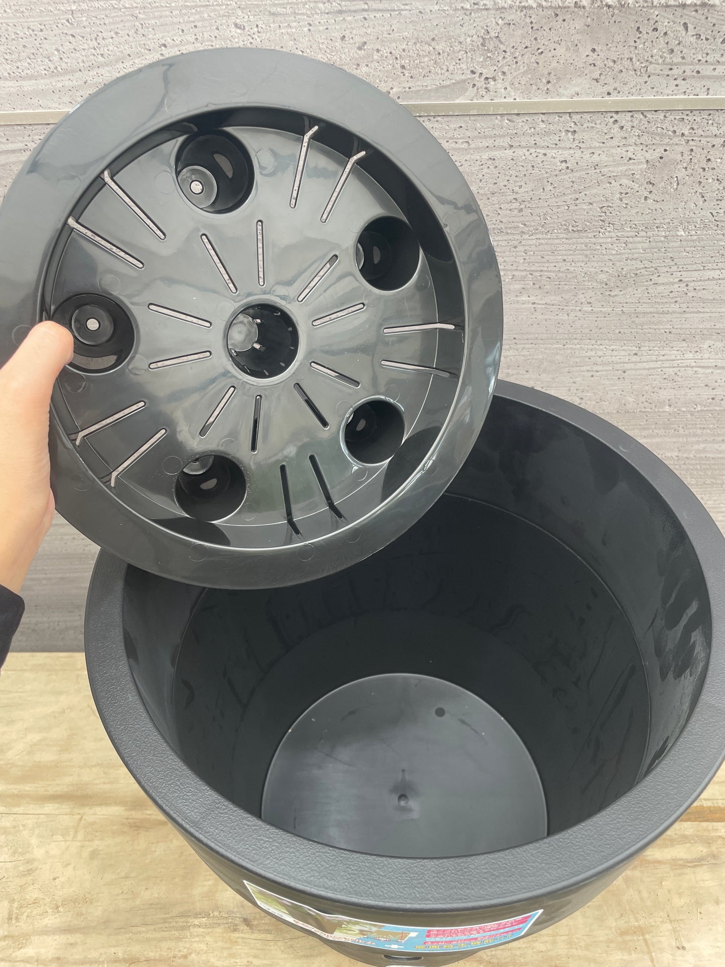 底面給水ポット黒　35型（11.5号）
