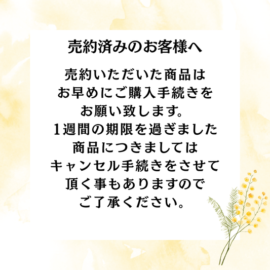 売約済みのお客様へ