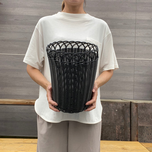 期間限定！30％OFF！MIKUNIバスケット　ブラックM　　ロングスリット鉢6号サイズにぴったり