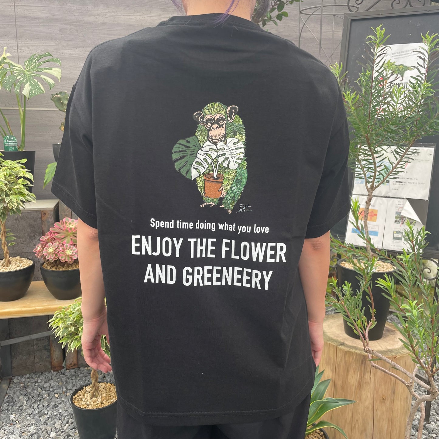 オリジナルTシャツ　猿　黒　Sサイズ