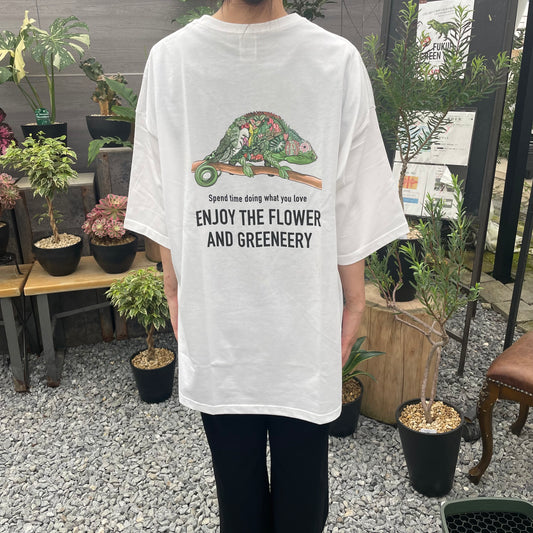 オリジナルTシャツ カメレオン 白 XLサイズ