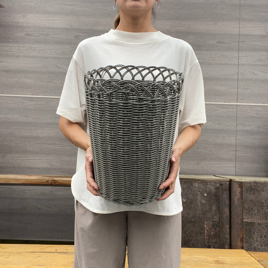 ★大特価SALE １つ買うともう1つついてくる★MIKUNIバスケット　グレーLサイズ