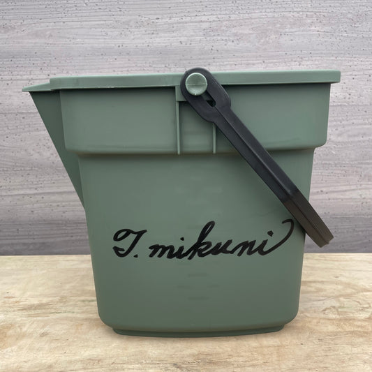 社長直筆サイン入り★BUCKETエンジョイ10L　グリーン/ドレイニングトレイ　セット