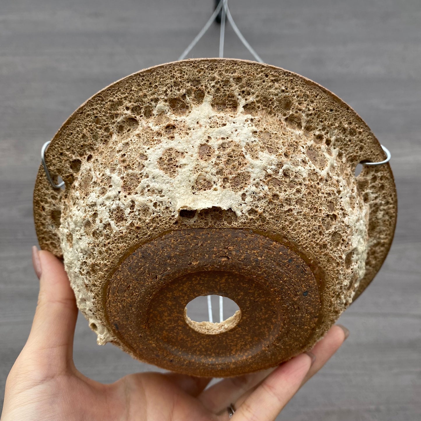 RIM BOWL PLANTER LAVA/RED