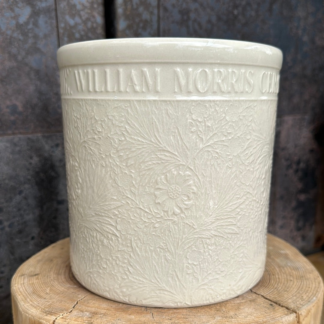 WilliamMorris pot /  英国デザイナー ウイリアムモリス陶器鉢 ホワイト【Sサイズ】