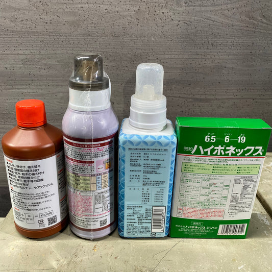 11月　社長おすすめ★メネデール/ストレスブロック/ハイポネックス微粉/東京エイト　4点セット（屋外用）