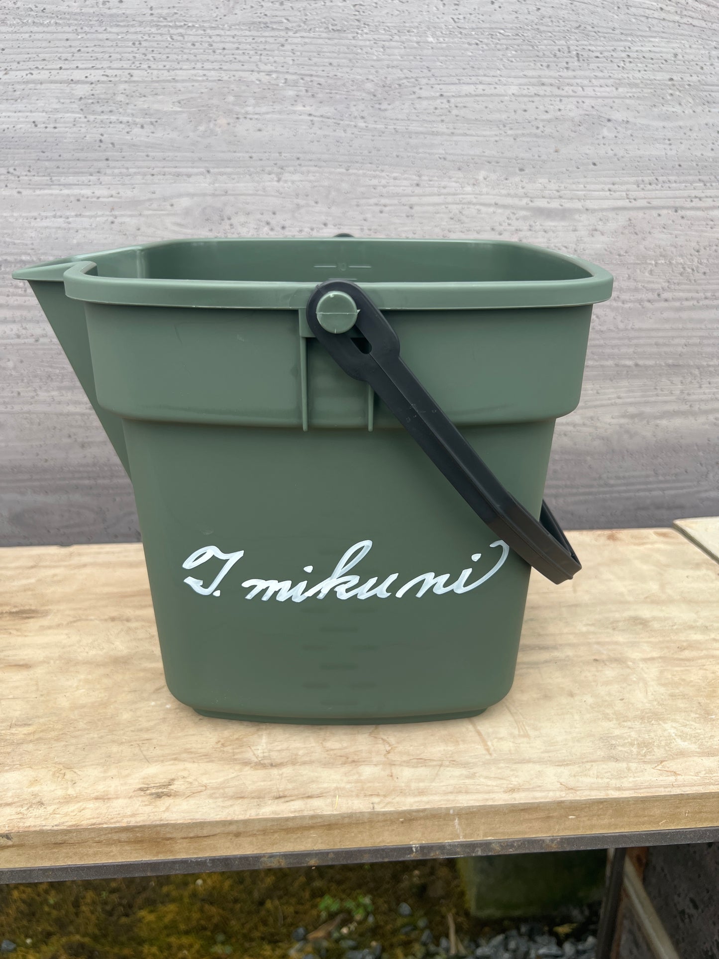 社長直筆サイン入り★BUCKETエンジョイ10L　グリーン/ドレイニングトレイ　セット