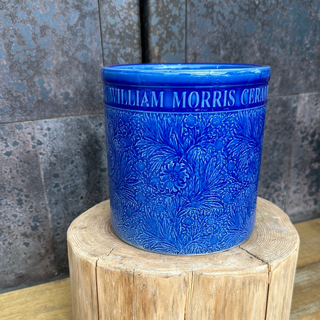 WilliamMorris pot /  英国デザイナー ウイリアムモリス陶器鉢 ブルー【Sサイズ】