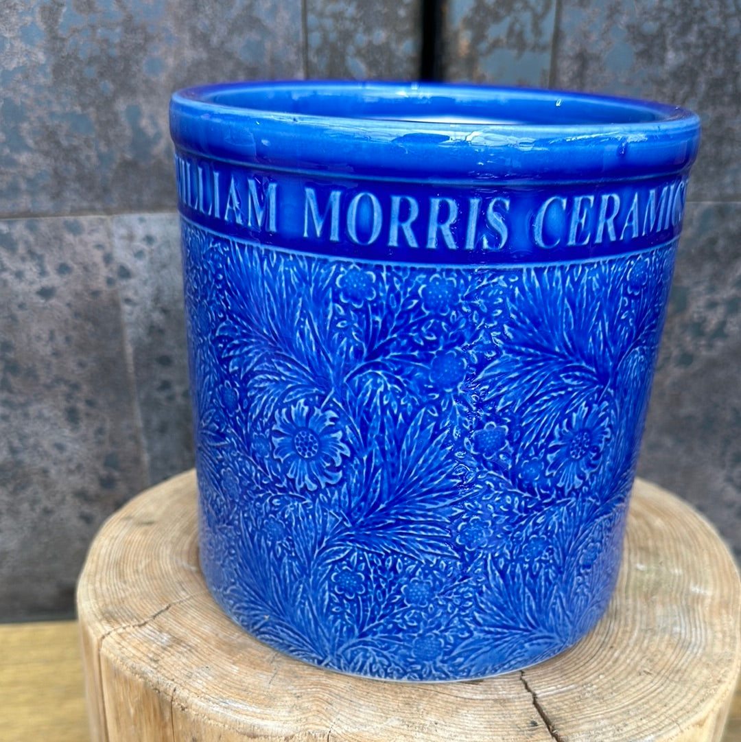 WilliamMorris pot /  英国デザイナー ウイリアムモリス陶器鉢 ブルー【Sサイズ】