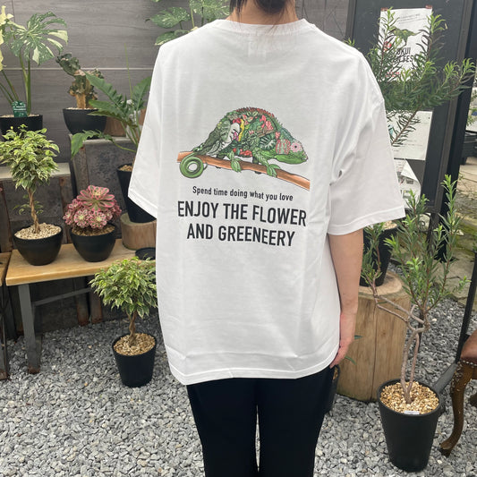 オリジナルTシャツ　カメレオン　白　Mサイズ