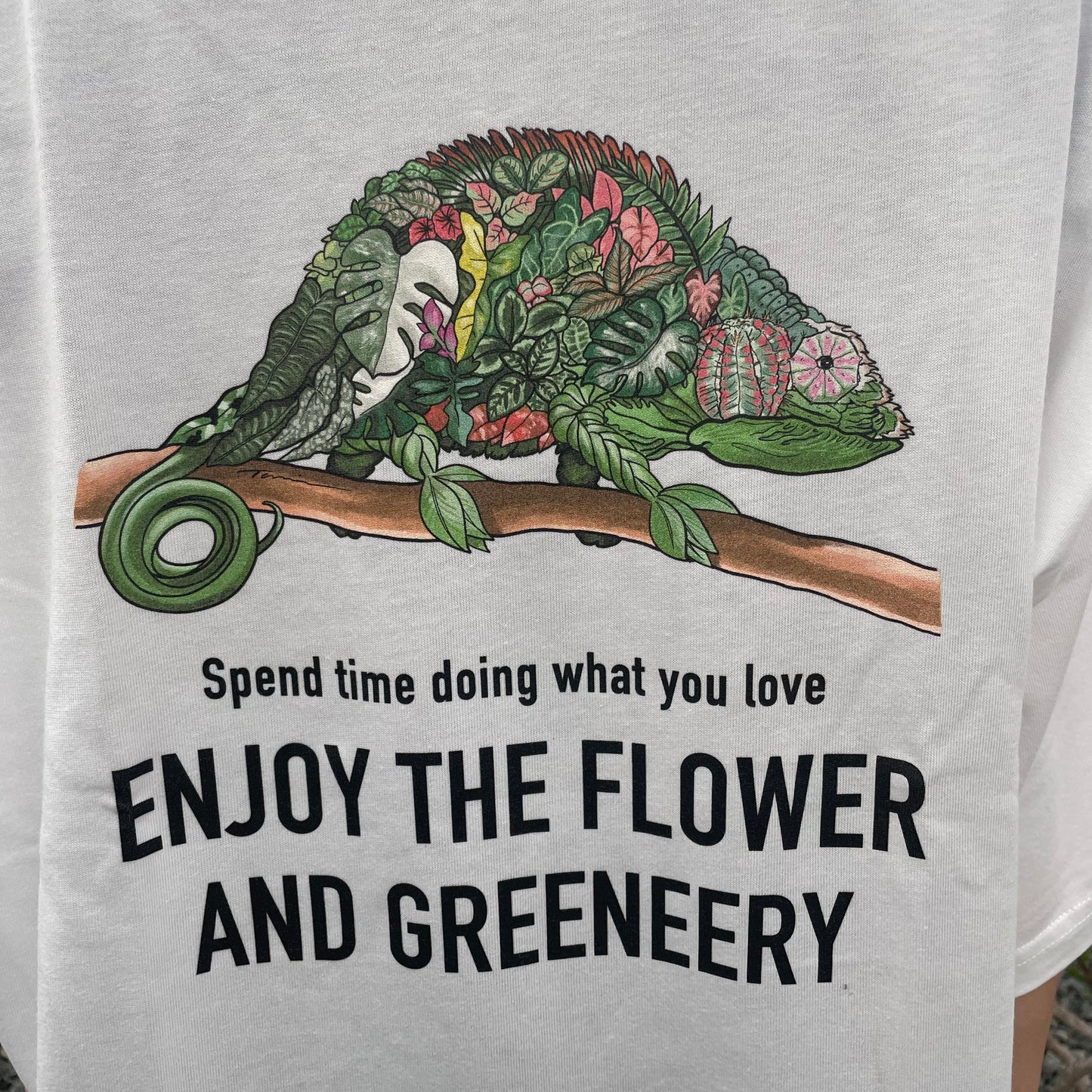 オリジナルTシャツ　カメレオン　白　Lサイズ