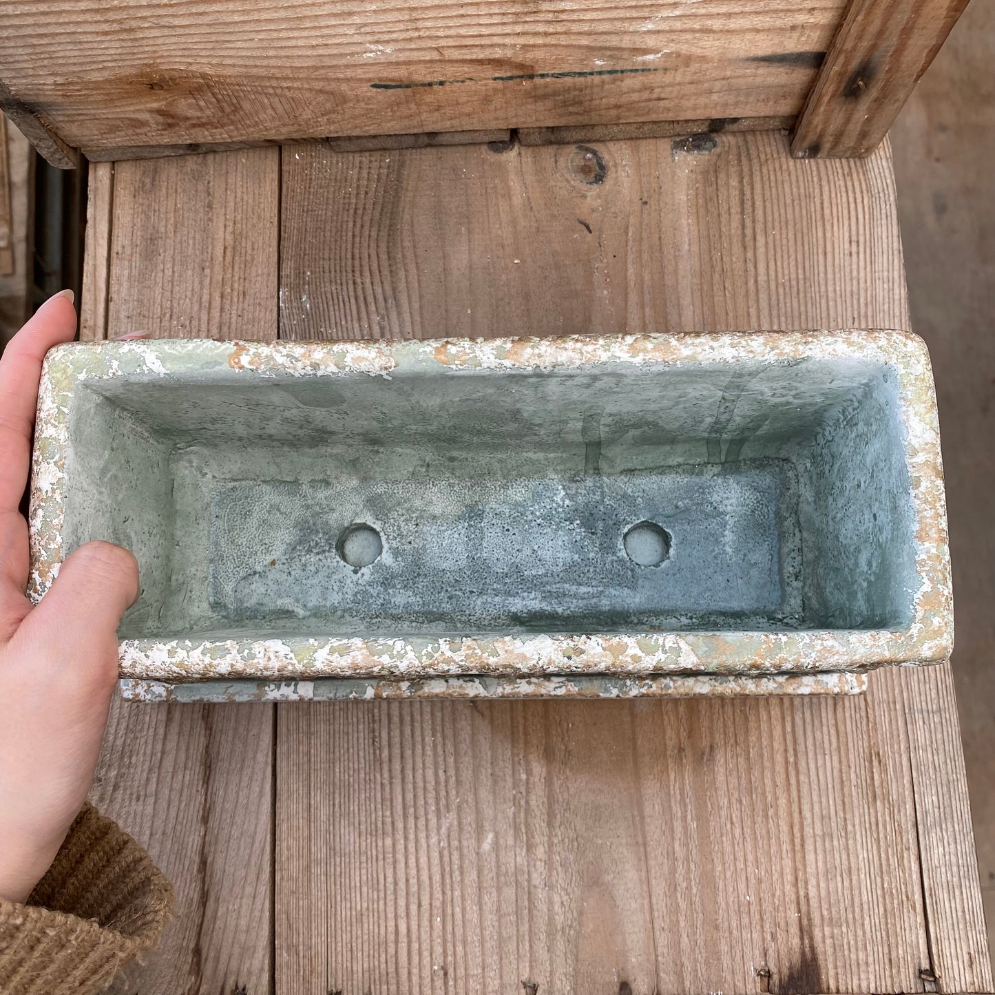 陶器鉢　フレ　ワイド　エメラルド