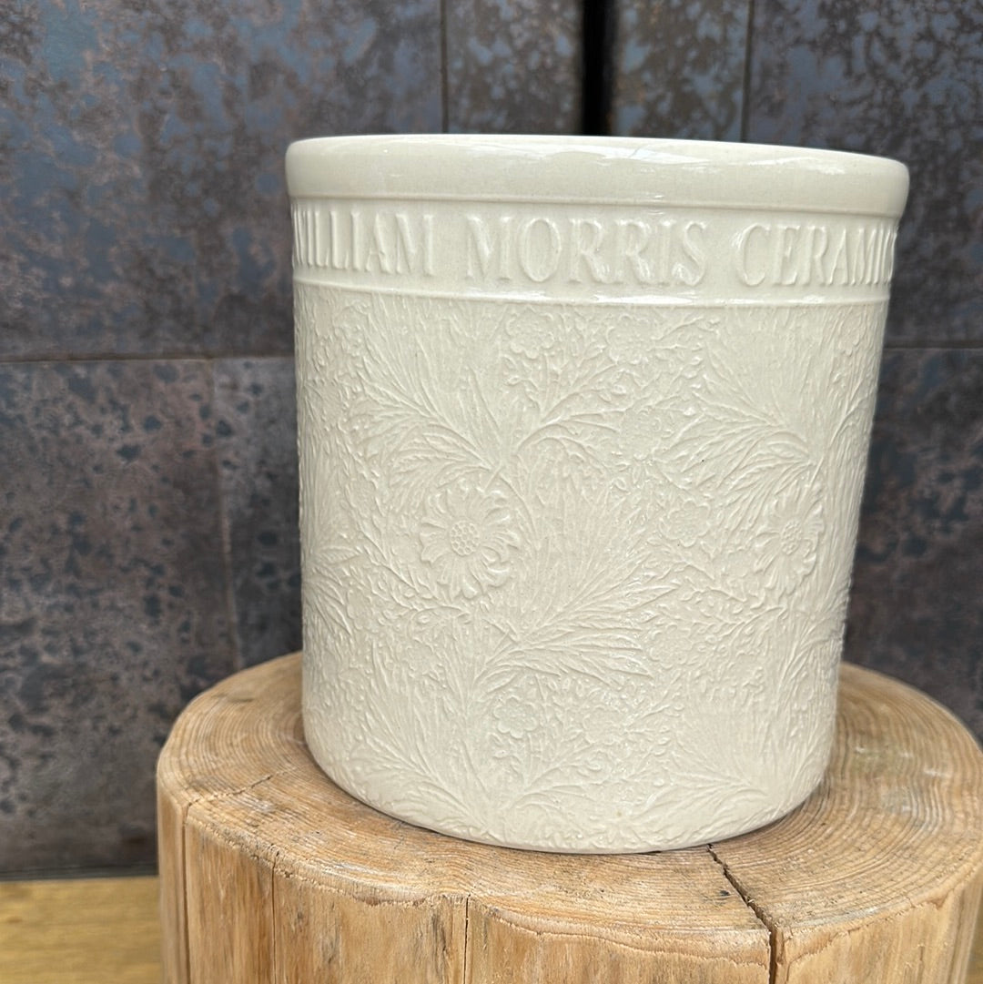 WilliamMorris pot /  英国デザイナー ウイリアムモリス陶器鉢 ホワイト【Sサイズ】