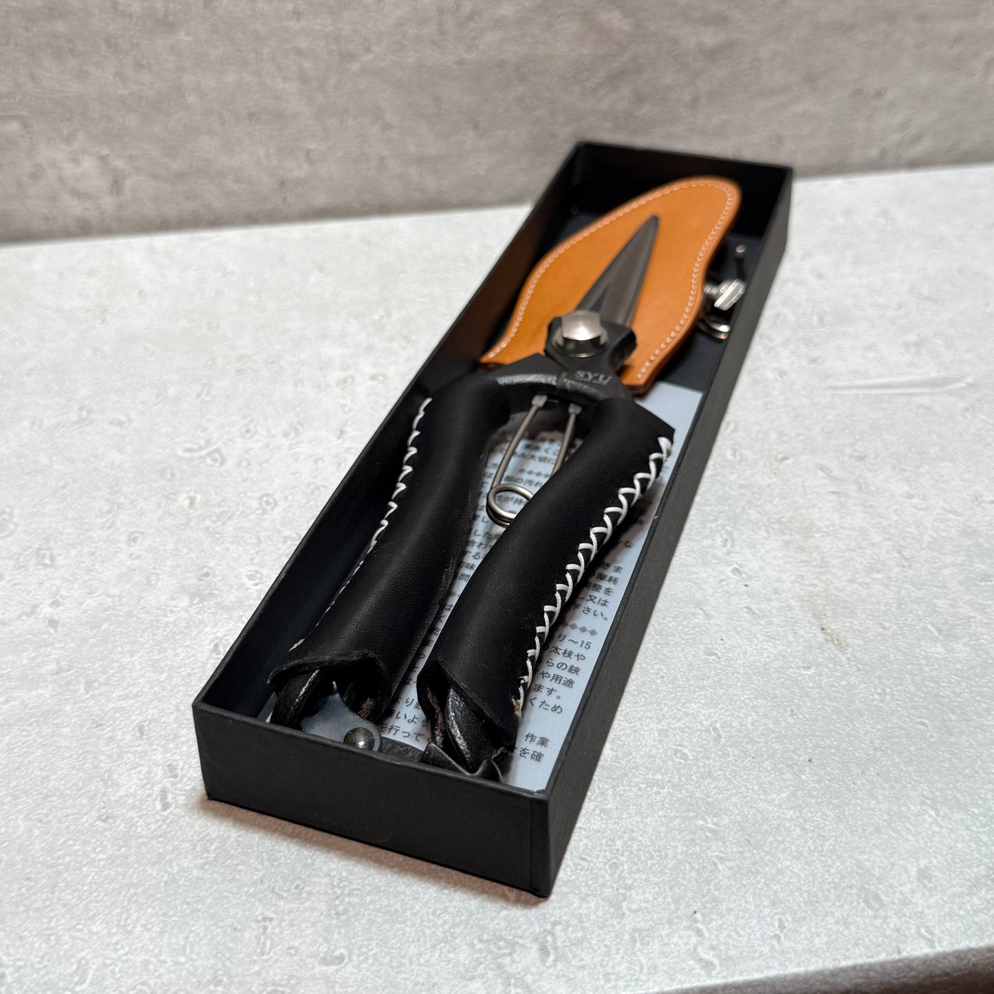 社長オリジナル芽切り鋏（兵庫県革職人コラボ品）★ブラック色