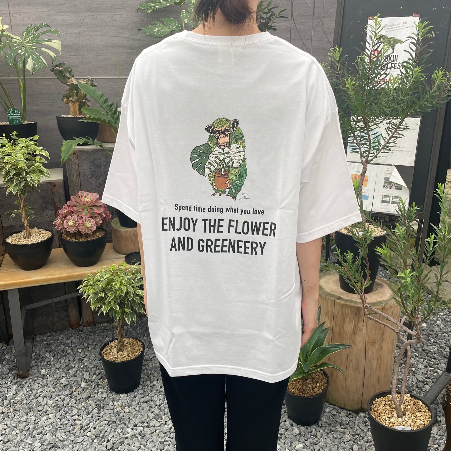 オリジナルTシャツ　猿　白　Lサイズ