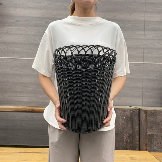 期間限定！30％OFF！MIKUNIバスケット　ブラックL    ロングスリット鉢７号サイズにぴったり