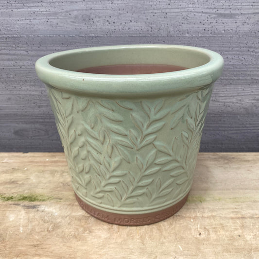 WilliamMorris pot /  英国デザイナー ウイリアムモリス陶器鉢  パルナスポット ミントグリーン【Mサイズ】