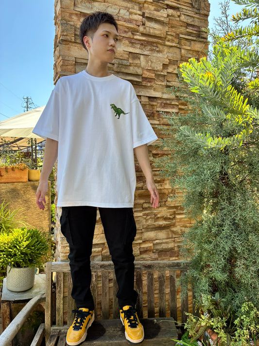 オリジナルTシャツ　【恐竜】白色　Ｍサイズ