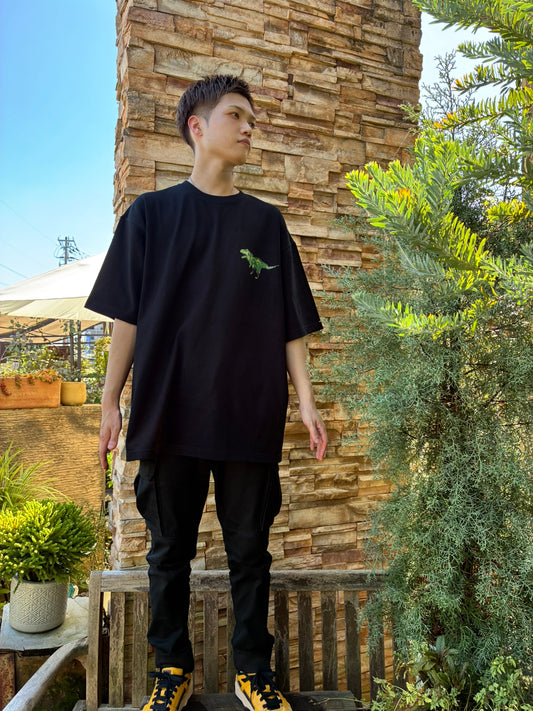オリジナルTシャツ　【恐竜】黒色　Ｍサイズ